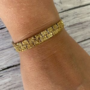 Vintage faux gold nugget style bracelet